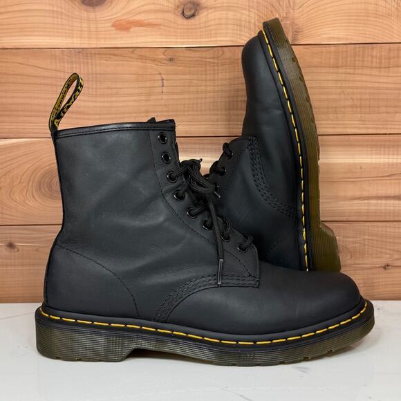 Dr Martens 1460 Smooth Leather Lace Up Boots Combat Moto Grunge Goth Women's 9 - Picture 1 of 15